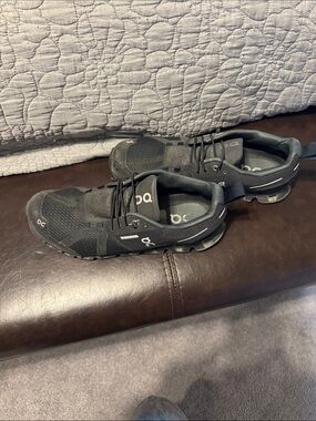 On Running Womens  Black Athletic Trail Shoes